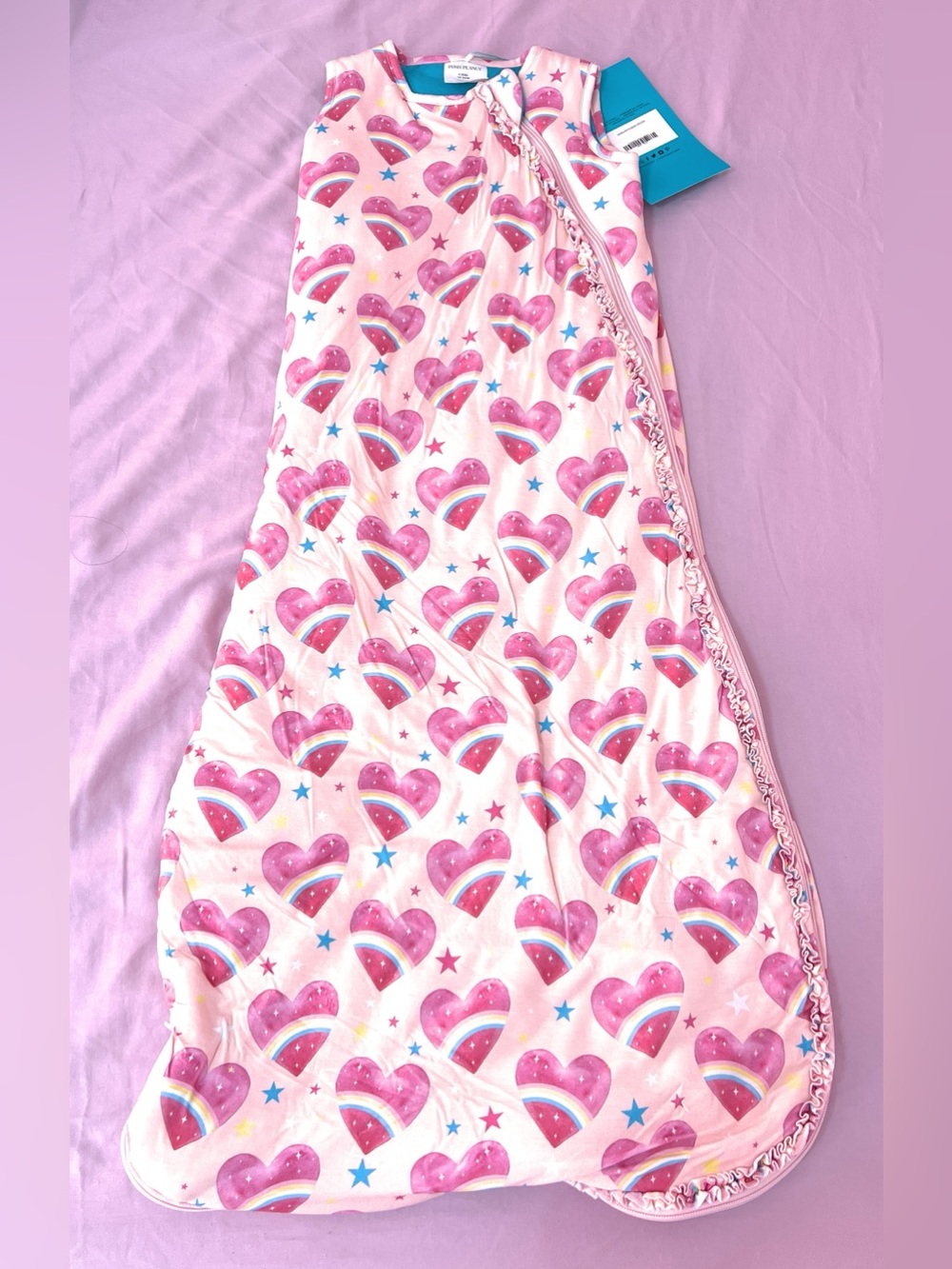 Posh Peanut Baby Sleep Sacks Rainbow Hearts 18-36 months - 1 TOG